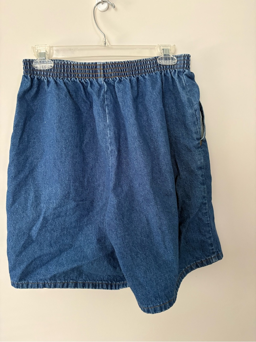 Vintage Chic Shorts Denim Baggy Womens Size 14 High Rise Pull On Mom Y2K jorts - Picture 2 of 7